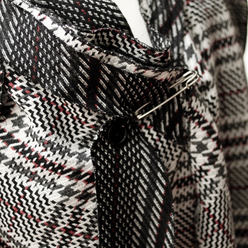 Stunning Plaid Wool Cape - handmade in NYC
